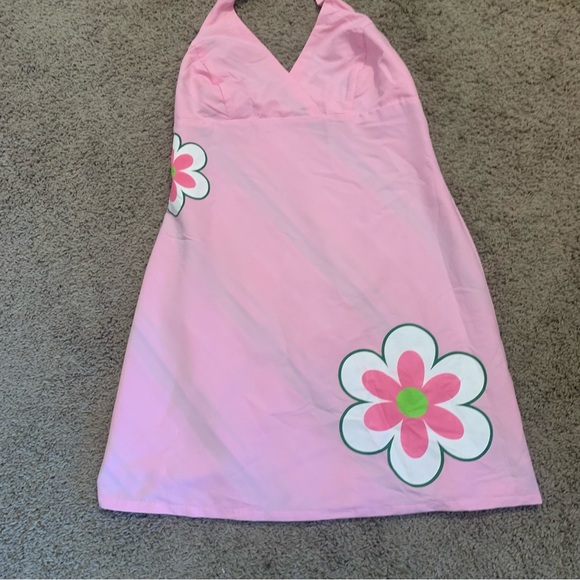 Reversible Halter Dress Large Striped Floral Print - Picture 5 of 7